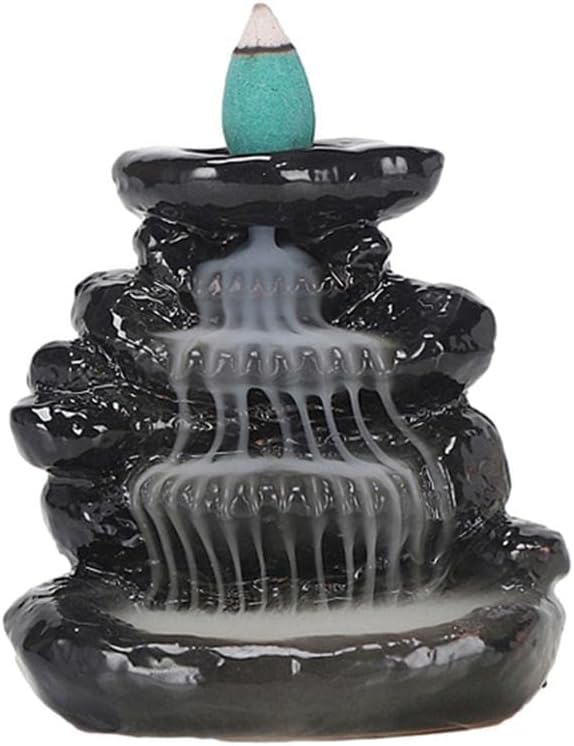 Ceramic Incense Incense Burner, Incense Burner Ornament, Handmade Backflow Incense Holder for Zen Decor-E